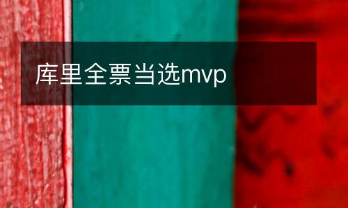庫里全票當選mvp
