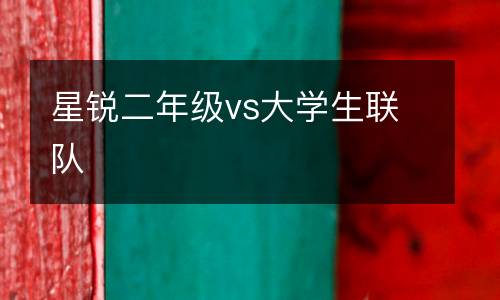 星銳二年級(jí)vs大學(xué)生聯(lián)隊(duì)