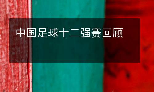 中國(guó)足球十二強(qiáng)賽回顧